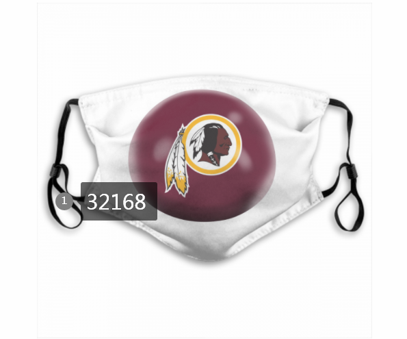 NFL 2020 Washington Redskins #1 Dust mask with filter->nfl dust mask->Sports Accessory